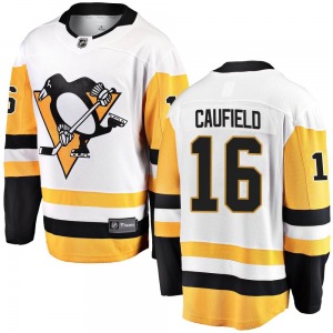 Jay Caufield Pittsburgh Penguins Fanatics Branded Youth Breakaway Away Jersey (White)