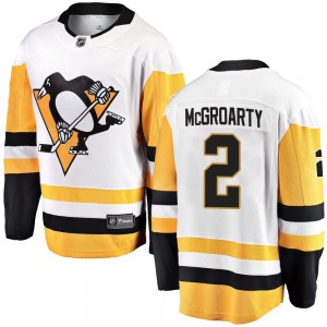 Rutger McGroarty Pittsburgh Penguins Fanatics Branded Youth Breakaway Away Jersey (White)