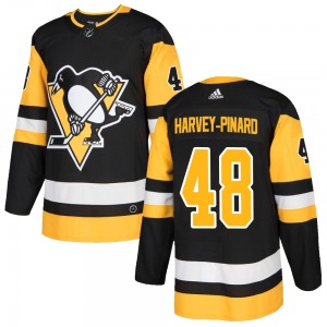 Rafael Harvey-Pinard Pittsburgh Penguins Adidas Youth Authentic Home Jersey (Black)