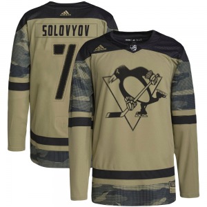 Ilya Solovyov Pittsburgh Penguins Adidas Youth Authentic Military Appreciation Practice Jersey (Camo)