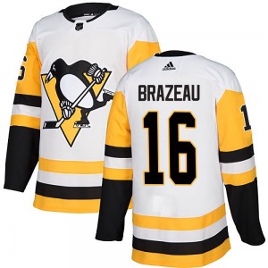 Justin Brazeau Pittsburgh Penguins Adidas Youth Authentic Away Jersey (White)