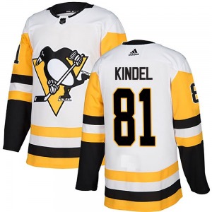 Ben Kindel Pittsburgh Penguins Adidas Youth Authentic Away Jersey (White)