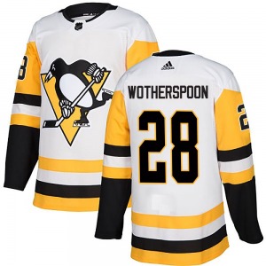 Parker Wotherspoon Pittsburgh Penguins Adidas Youth Authentic Away Jersey (White)
