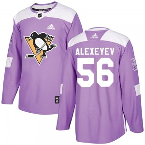 Alexander Alexeyev Pittsburgh Penguins Adidas Authentic Fights Cancer Practice Jersey (Purple)