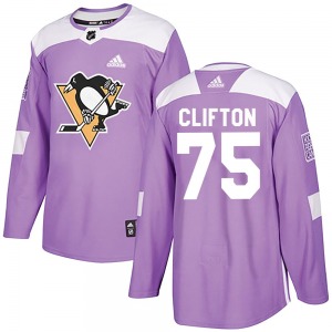 Connor Clifton Pittsburgh Penguins Adidas Authentic Fights Cancer Practice Jersey (Purple)