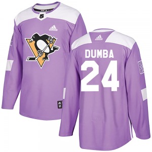 Matt Dumba Pittsburgh Penguins Adidas Authentic Fights Cancer Practice Jersey (Purple)