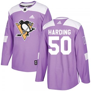Finn Harding Pittsburgh Penguins Adidas Authentic Fights Cancer Practice Jersey (Purple)