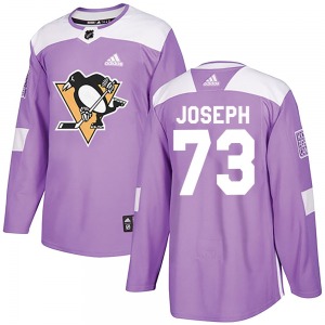 P.O Joseph Pittsburgh Penguins Adidas Authentic Fights Cancer Practice Jersey (Purple)