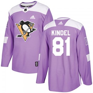 Ben Kindel Pittsburgh Penguins Adidas Authentic Fights Cancer Practice Jersey (Purple)