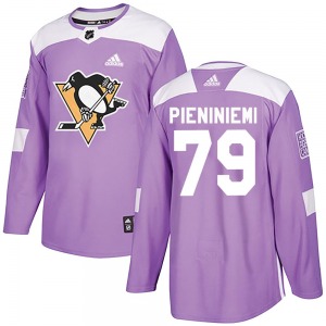 Emil Pieniniemi Pittsburgh Penguins Adidas Authentic Fights Cancer Practice Jersey (Purple)