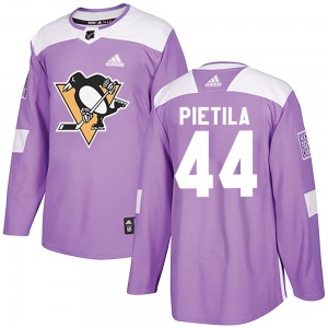 Chase Pietila Pittsburgh Penguins Adidas Authentic Fights Cancer Practice Jersey (Purple)