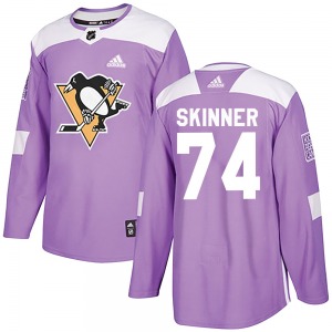 Stuart Skinner Pittsburgh Penguins Adidas Authentic Fights Cancer Practice Jersey (Purple)