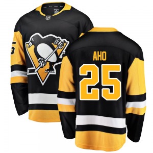 Sebastian Aho Pittsburgh Penguins Fanatics Branded Breakaway Home Jersey (Black)