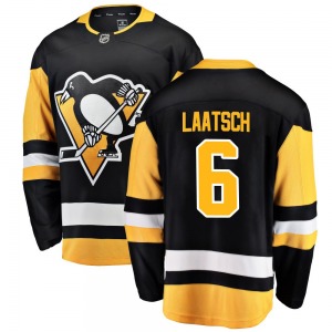 Daniel Laatsch Pittsburgh Penguins Fanatics Branded Breakaway Home Jersey (Black)