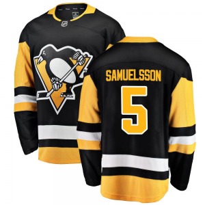 Ulf Samuelsson Pittsburgh Penguins Fanatics Branded Breakaway Home Jersey (Black)