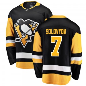 Ilya Solovyov Pittsburgh Penguins Fanatics Branded Breakaway Home Jersey (Black)