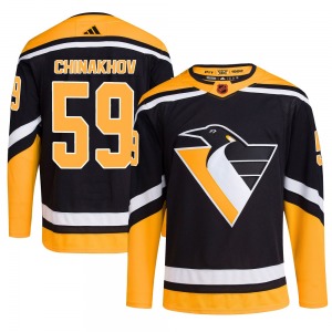 Egor Chinakhov Pittsburgh Penguins Adidas Youth Authentic Reverse Retro 2.0 Jersey (Black)