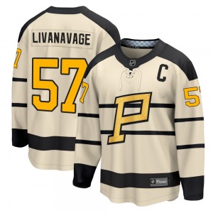 Jake Livanavage Pittsburgh Penguins Fanatics Branded Youth Breakaway 2023 Winter Classic Jersey (Cream)