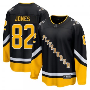Caleb Jones Pittsburgh Penguins Fanatics Branded Premier 2021/22 Alternate Breakaway Player Jersey (Black)