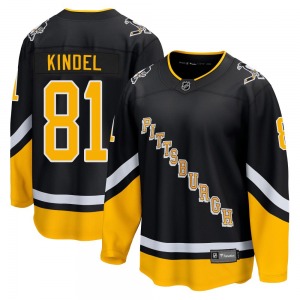 Ben Kindel Pittsburgh Penguins Fanatics Branded Premier 2021/22 Alternate Breakaway Player Jersey (Black)