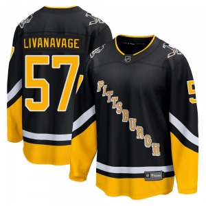 Jake Livanavage Pittsburgh Penguins Fanatics Branded Premier 2021/22 Alternate Breakaway Player Jersey (Black)