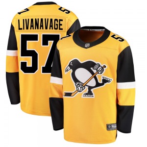 Jake Livanavage Pittsburgh Penguins Fanatics Branded Breakaway Alternate Jersey (Gold)