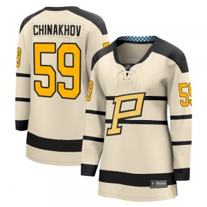 Egor Chinakhov Pittsburgh Penguins Fanatics Branded Women's Breakaway 2023 Winter Classic Jersey (Cream)