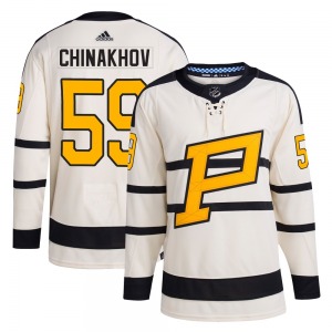 Egor Chinakhov Pittsburgh Penguins Adidas Youth Authentic 2023 Winter Classic Jersey (Cream)