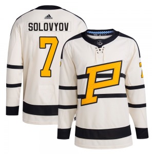Ilya Solovyov Pittsburgh Penguins Adidas Youth Authentic 2023 Winter Classic Jersey (Cream)