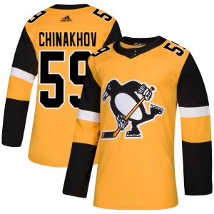Egor Chinakhov Pittsburgh Penguins Adidas Youth Authentic Alternate Jersey (Gold)