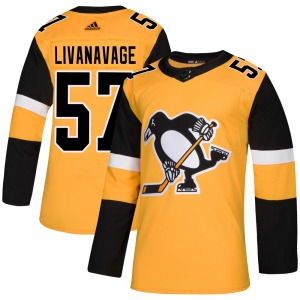 Jake Livanavage Pittsburgh Penguins Adidas Youth Authentic Alternate Jersey (Gold)