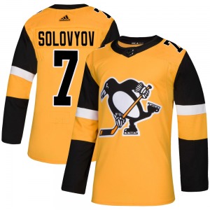Ilya Solovyov Pittsburgh Penguins Adidas Youth Authentic Alternate Jersey (Gold)