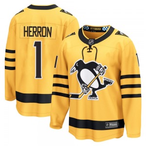 Denis Herron Pittsburgh Penguins Fanatics Breakaway Alternate 2025 Jersey (Gold)