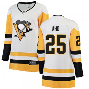 Sebastian Aho Pittsburgh Penguins Fanatics Branded Women's Breakaway Away Jersey (White)
