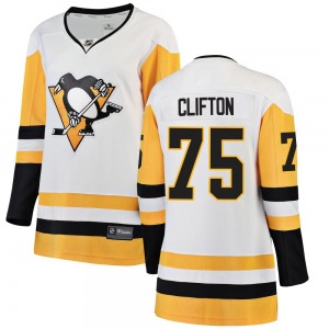 Connor Clifton Pittsburgh Penguins Fanatics Branded Women's Breakaway Away Jersey (White)