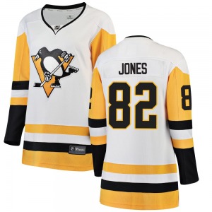 Caleb Jones Pittsburgh Penguins Fanatics Branded Women's Breakaway Away Jersey (White)