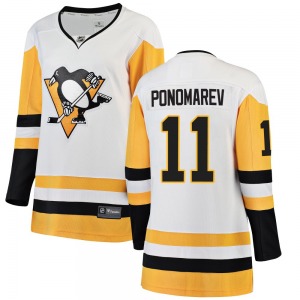 Vasily Ponomarev Pittsburgh Penguins Fanatics Branded Women's Breakaway Away Jersey (White)
