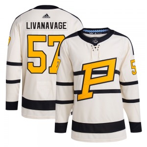 Jake Livanavage Pittsburgh Penguins Adidas Authentic 2023 Winter Classic Jersey (Cream)