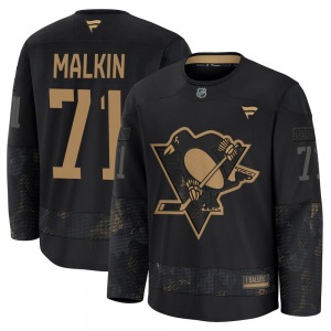 Evgeni Malkin Pittsburgh Penguins Fanatics Premium 2024 Military Appreciation Practice Jersey (Black)