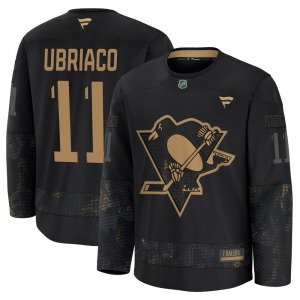 Gene Ubriaco Pittsburgh Penguins Fanatics Premium 2024 Military Appreciation Practice Jersey (Black)