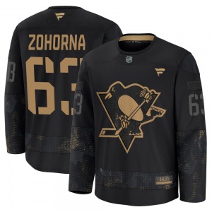 Radim Zohorna Pittsburgh Penguins Fanatics Premium 2024 Military Appreciation Practice Jersey (Black)