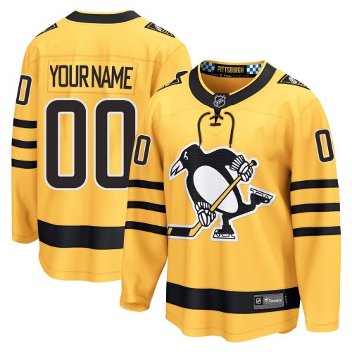 Custom Pittsburgh Penguins Fanatics Youth Breakaway Custom Alternate 2025 Jersey (Gold)