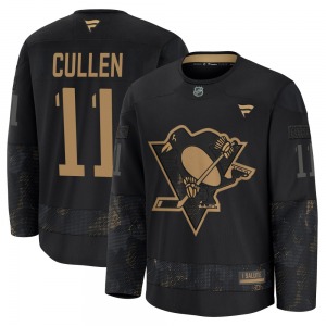 John Cullen Pittsburgh Penguins Fanatics Youth Premium 2024 Military Appreciation Practice Jersey (Black)