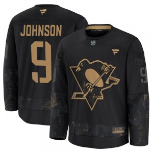 Mark Johnson Pittsburgh Penguins Fanatics Youth Premium 2024 Military Appreciation Practice Jersey (Black)
