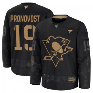 Jean Pronovost Pittsburgh Penguins Fanatics Youth Premium 2024 Military Appreciation Practice Jersey (Black)
