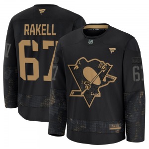 Rickard Rakell Pittsburgh Penguins Fanatics Youth Premium 2024 Military Appreciation Practice Jersey (Black)