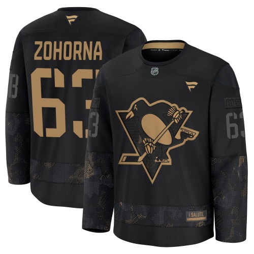 Radim Zohorna Pittsburgh Penguins Fanatics Youth Premium 2024 Military Appreciation Practice Jersey (Black)