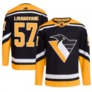 Jake Livanavage Pittsburgh Penguins Adidas Authentic Reverse Retro 2.0 Jersey (Black)