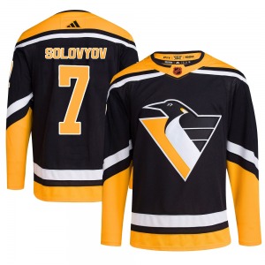 Ilya Solovyov Pittsburgh Penguins Adidas Authentic Reverse Retro 2.0 Jersey (Black)