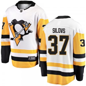 Arturs Silovs Pittsburgh Penguins Fanatics Branded Breakaway Away Jersey (White)